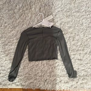 ZARA olive green long sleeve top
